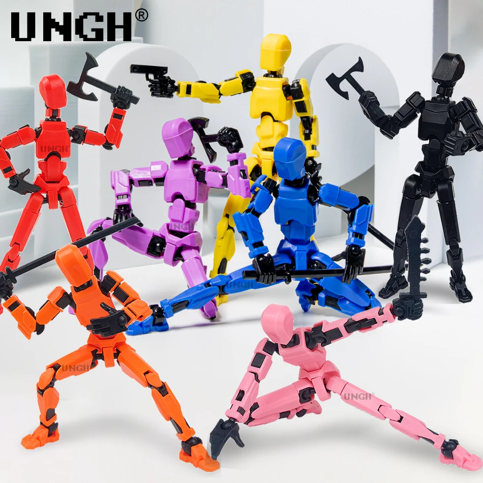 UNGH ruchomy robot z wieloma przegubami 3D drukowany manekin zabawka 13 figurka całego ciała ruchome zabawki roboty prezenty dla dzieci