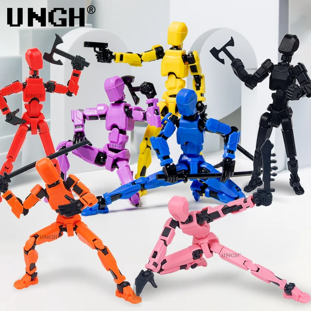 UNGH ruchomy robot z wieloma przegubami 3D drukowany manekin zabawka 13 figurka całego ciała ruchome zabawki roboty prezenty dla dzieci