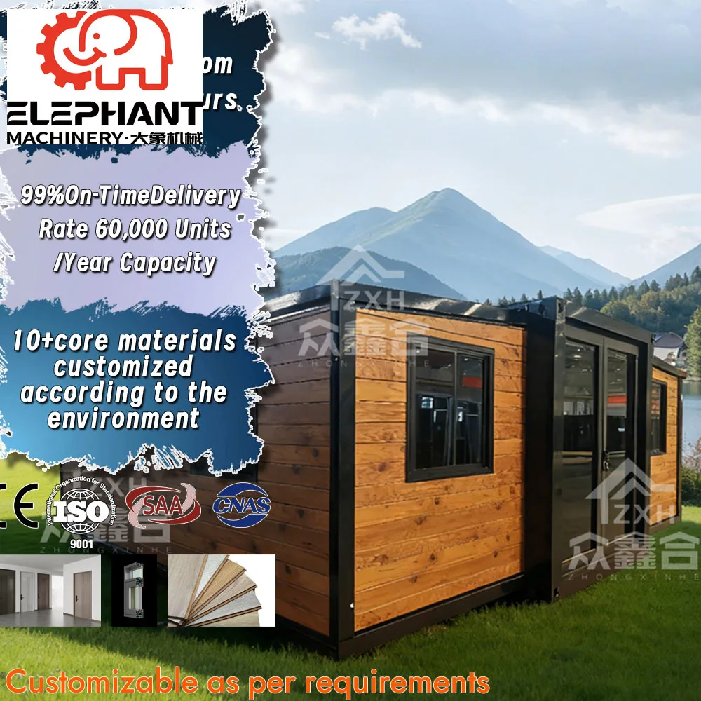 Modern Expandable Steel Folding Container House Prefabricated 2 Bedroom Villa for Commercial Use 20 FT  Available