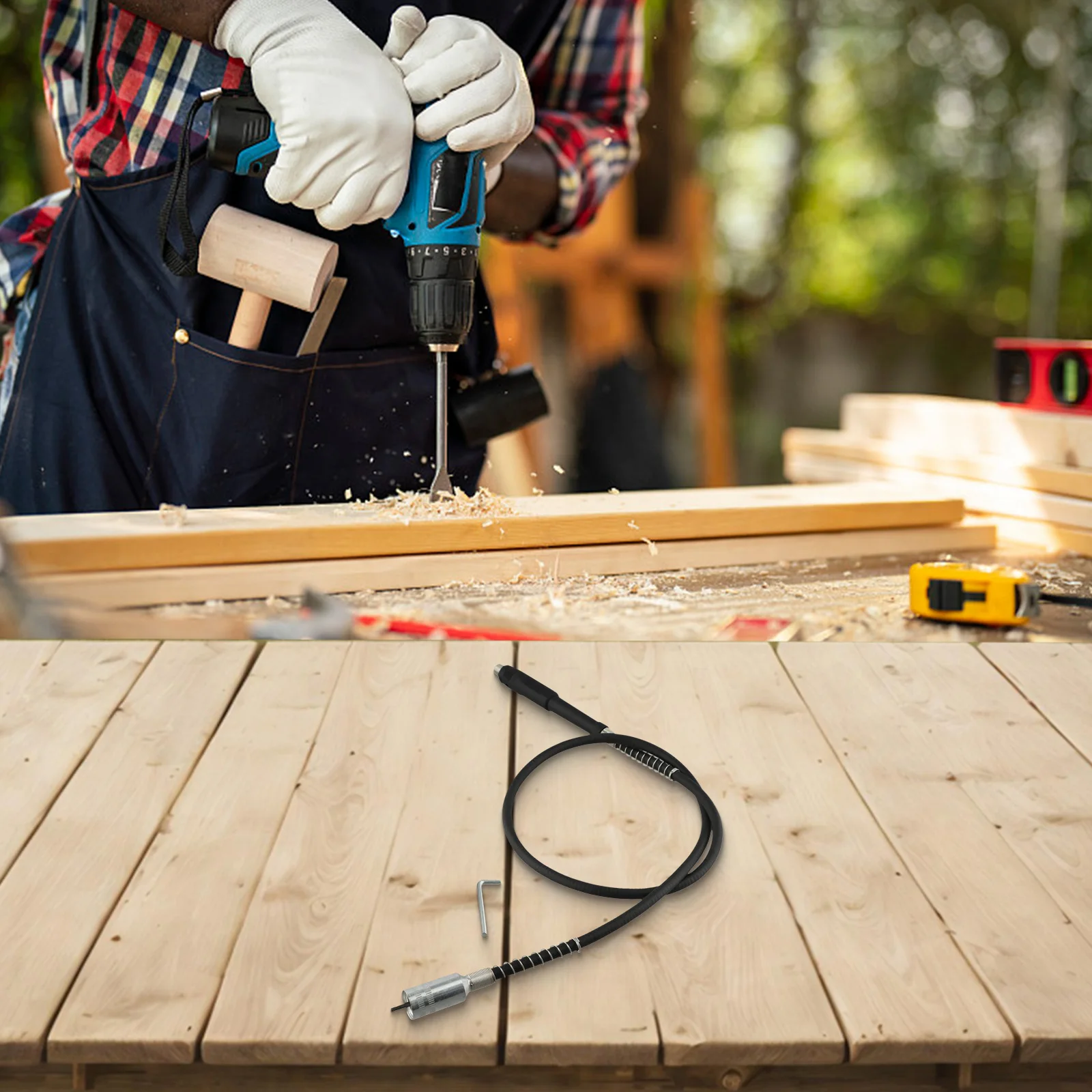 

Инструмент для гравировки и полировки с гибким валом, резиновая металлическая конструкция, длина 42,51 дюйма, инструмент для полировки резьбы по дрели в качестве изображения