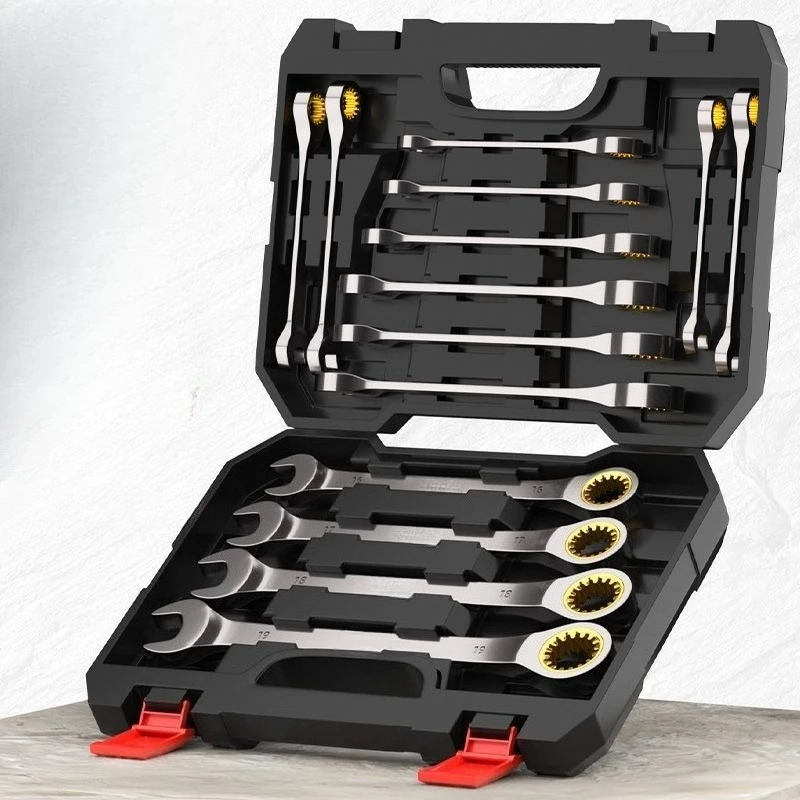 

Multifunctional Wrench Set Hexagonal Ratchet Repair Wrench Professional Mechanical Workshop Wrenches Carbon Steel Wrenches