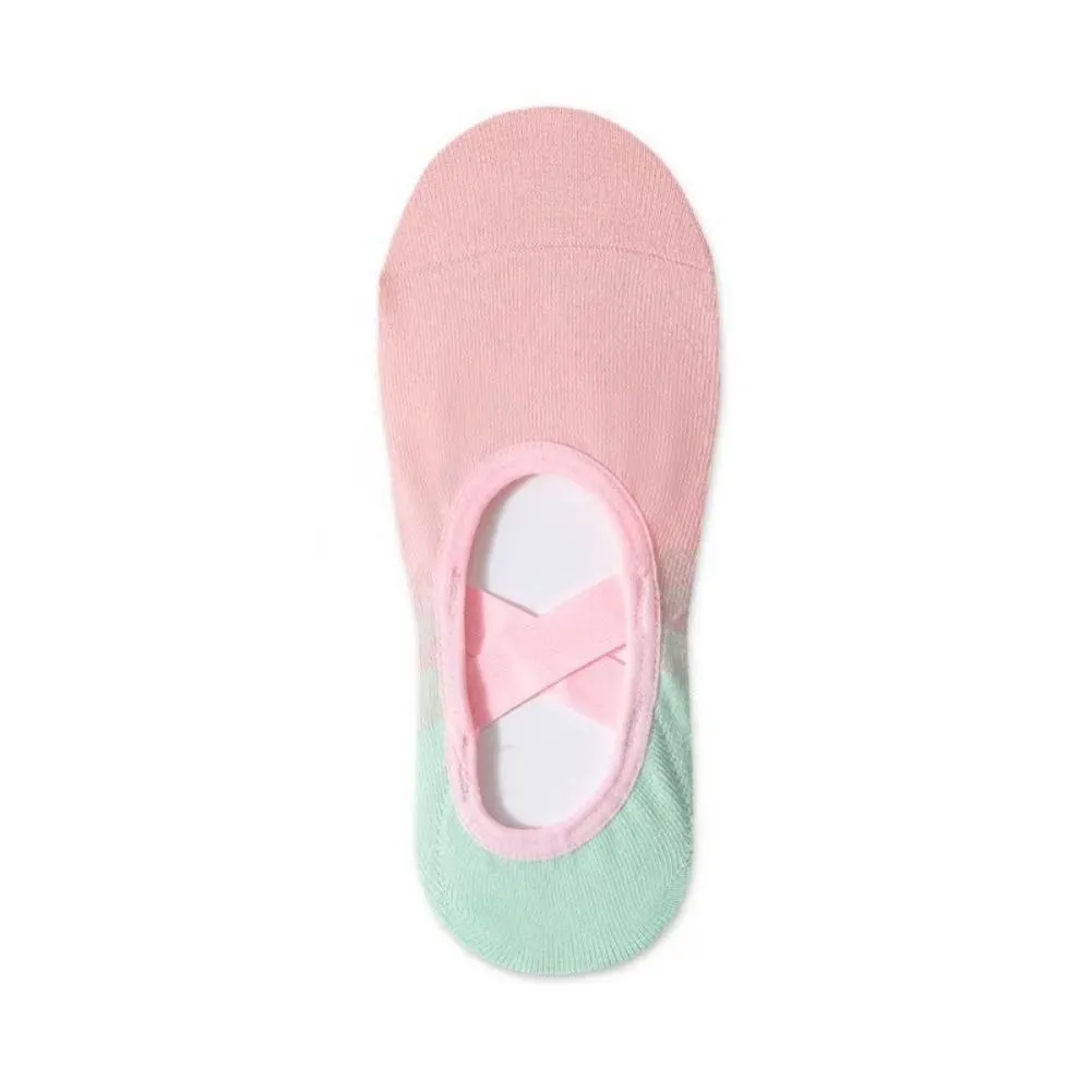 Sweet Non-Slip Gradient Silicone Yoga Socks Breathable Patchwork Fitness PilatesSocks Sweat-Absorbent Soft Floor Socks Sports