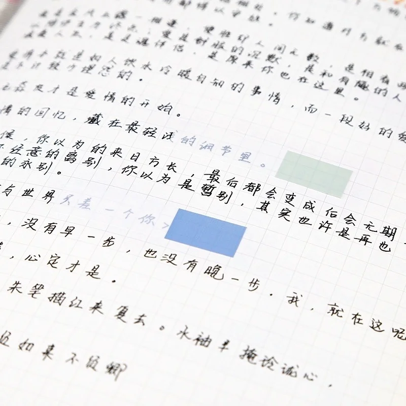 120 Sheets Morandi Color Sticky Note Label Index Sticker can Write Waterproof Reminder N times Sticker Stationary Supplies