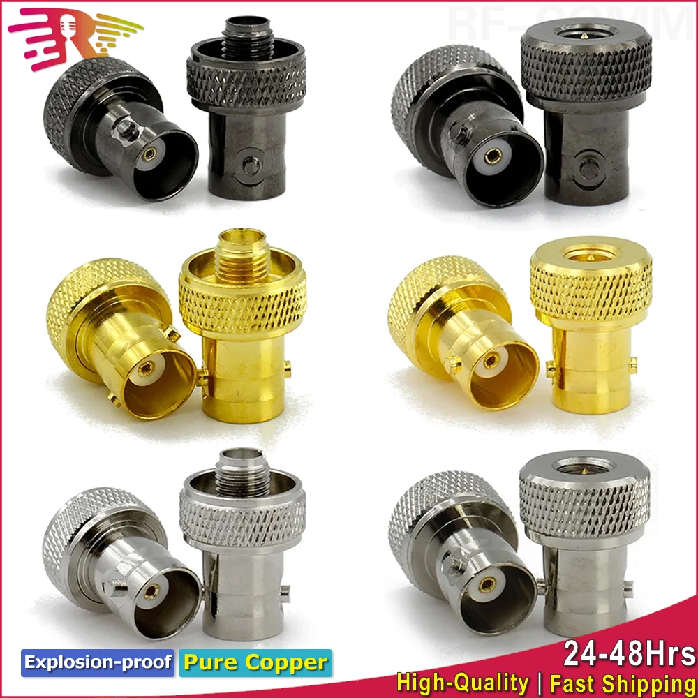Premium SMA to BNC Q9 RF Coaxial Adapter Male Female Plug Flange Bulkhead M/F Radio Antenna Connector Straight Converter Kit