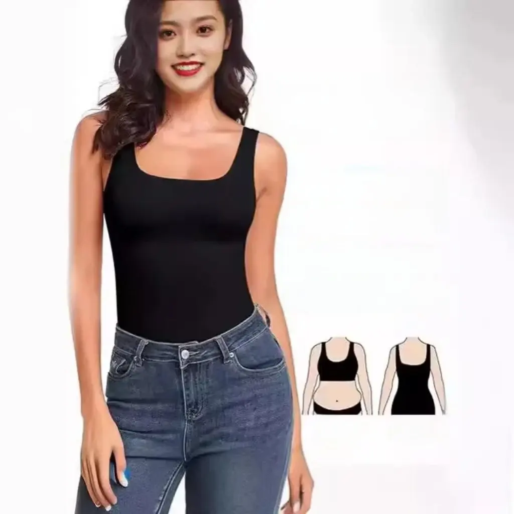 

Women's Bellied Shaping Vest European American Style Seamless Square Collar Compression Slim Strap for Top Selling