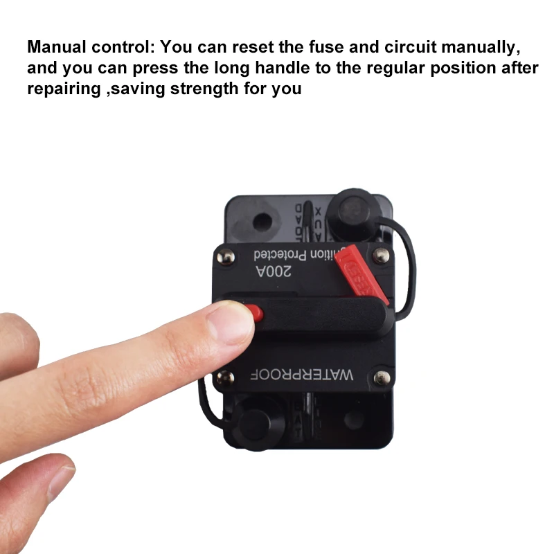 قطاع دارة فيوز إعادة تعيين 30A 40A 50A 60A 70A 80A 100A 120A 150A 200A 250A 300A أمبير قارب مقاوم للماء قطاع دارة السيارة