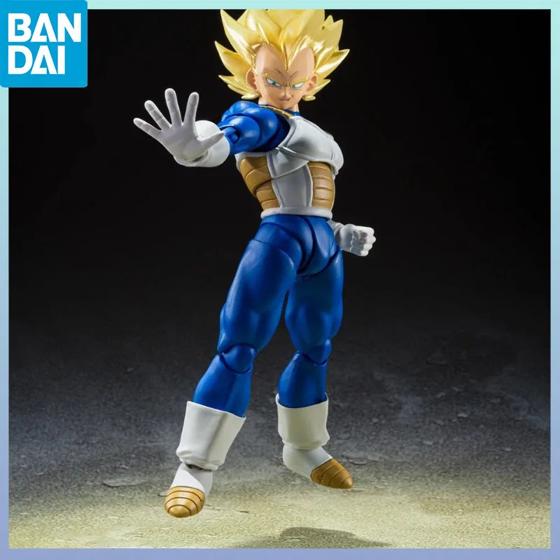 BANDAI en Stock SHF Dragon Ball Z Vegeta despertado Super Saiyan sangre perla pelo dorado caras de repuesto múltiples figura de PVC Anime