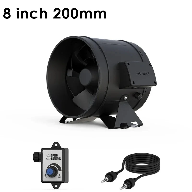6 Inch/ 8 Inch EC Duct Fan 110V-240V Blower Exhaust Pipe Fan IP68 Waterproof Air Ventilator With Stepless Speed Control