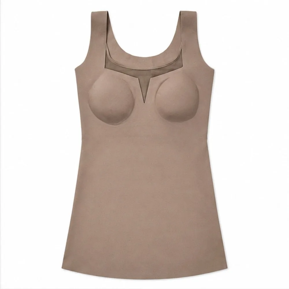 Undershirt Seamless Thermal Underwear with Chest Pad Sleeveless Base Layer Vest Autumn Winter Keep Warm Bottoming Camisole Daily