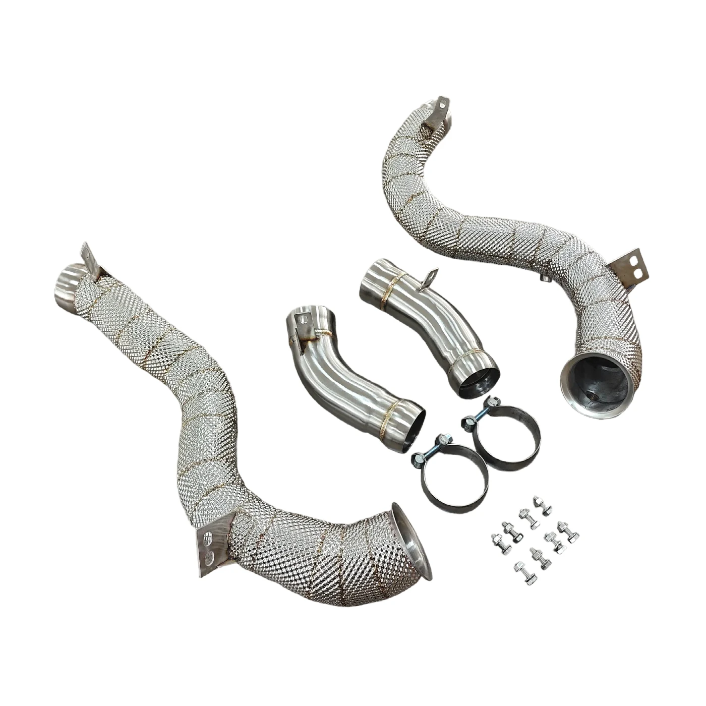 AKS Stainless Steel Heatshield Racing Downpipe For Mercedes-Benz GLC63 Downpipe