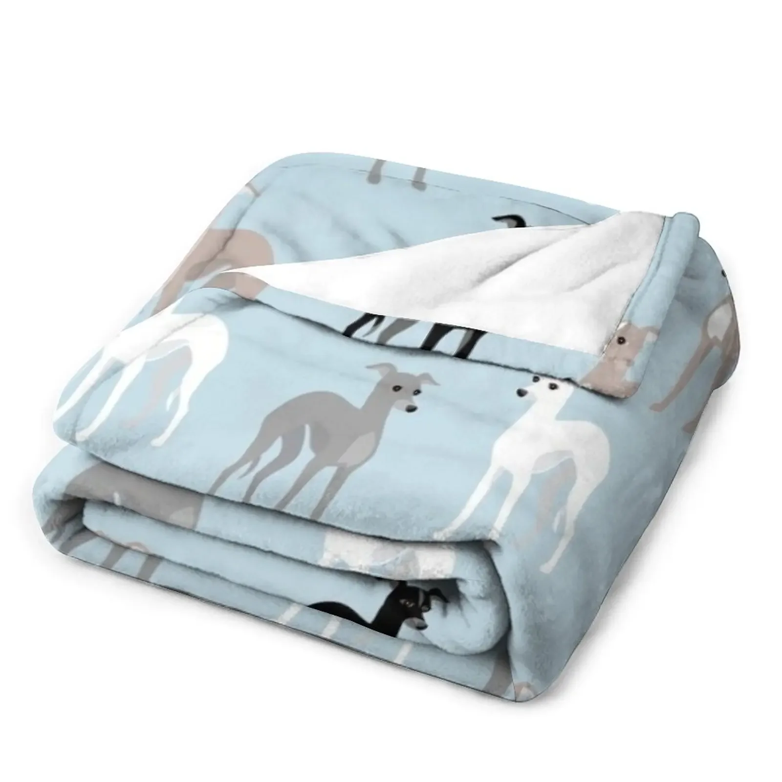 Italian Greyhounds or Whippets Cute Pattern Throw Blanket Dorm Room throw blanket for sofa