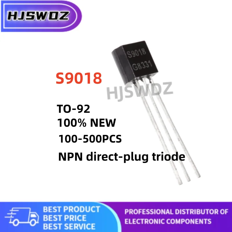 100-500PCS S9018 9018 triode transistor TO-92 NPN IC 100% New and quality