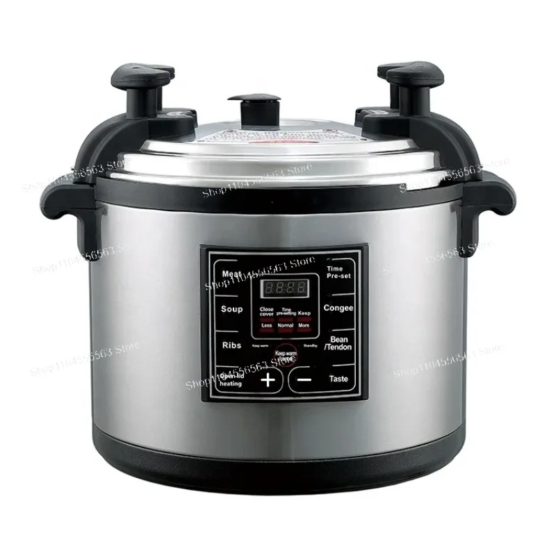 40L Commercial Electric Pressure Cooker 3500W Stainless Steel Computer Control Pre-Set Time Timer Auto Shut Off