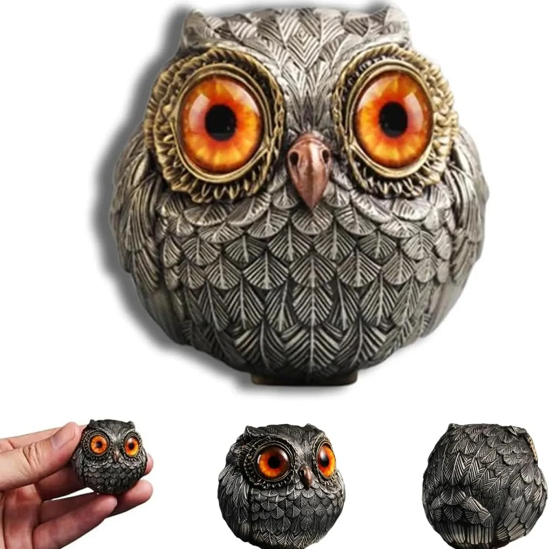 Vintage Miniature Owl Guardian Statue Resin Bird Figurine Home Decor Ideal Gift for Owl Lovers Perfect Room Decor view 6