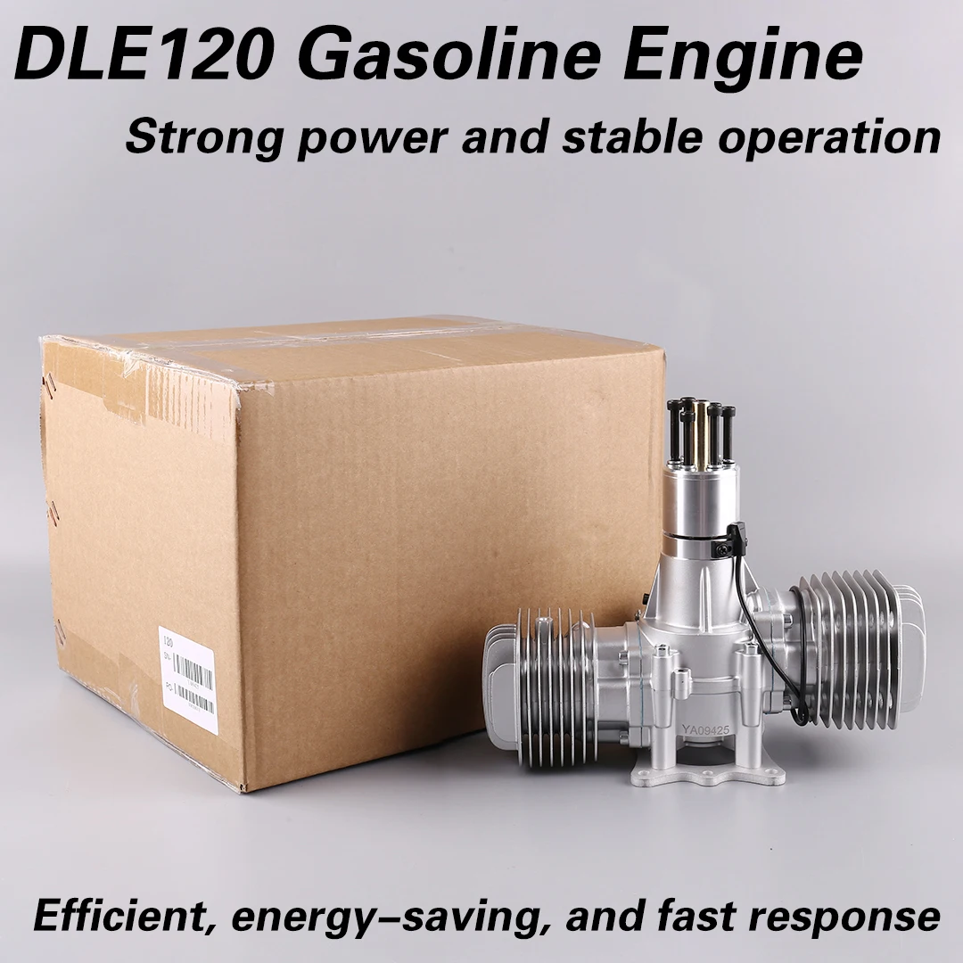 DLE120 120cc Two-Cylinder Two-Stroke Engine Side Exhaust Natural Air-Cooled Hand Start Model DLE Engine