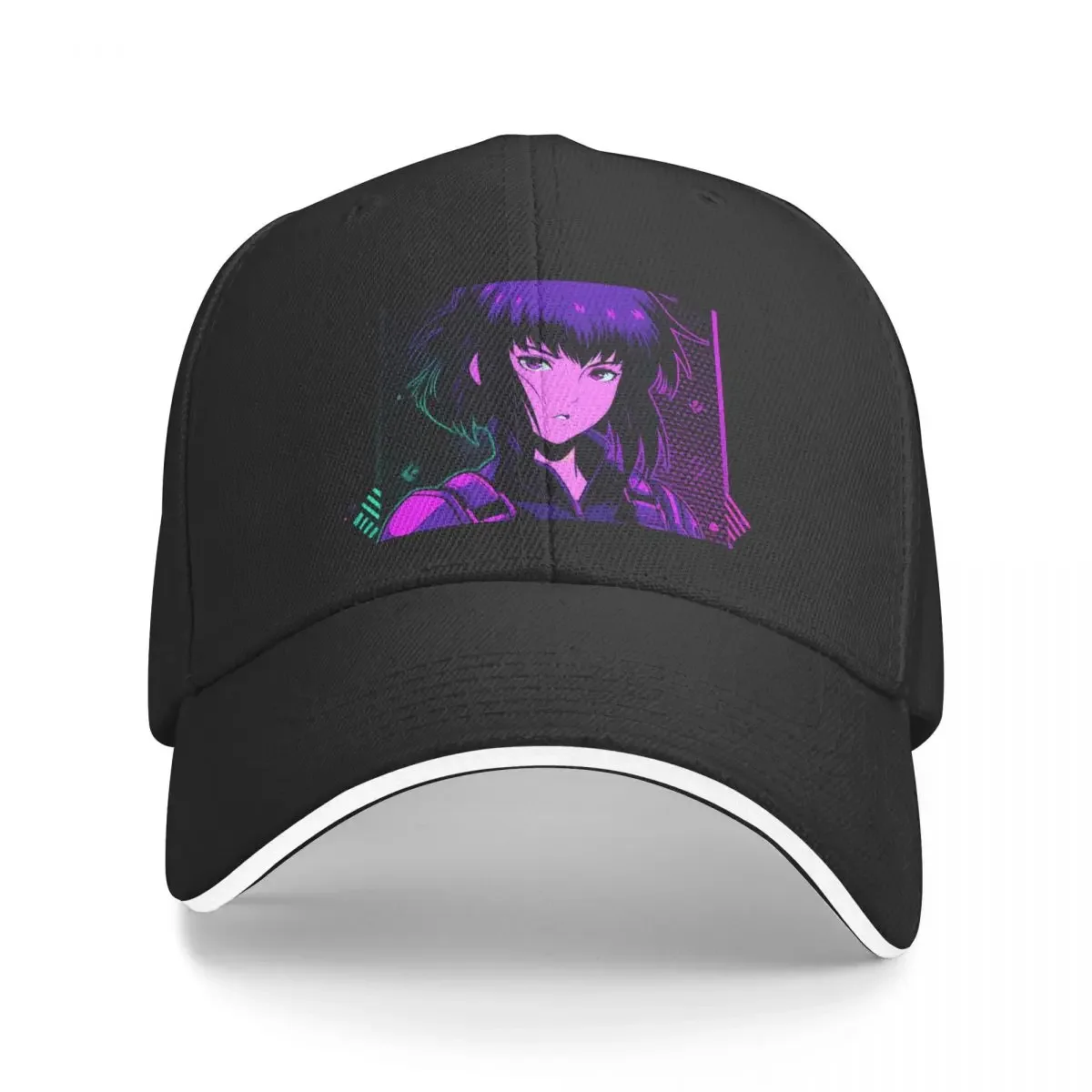 

Synthwave Motoko Kusanagi - Ghost In The Shell Baseball Cap beach hat New Hat Military Tactical Cap For Girls Men's