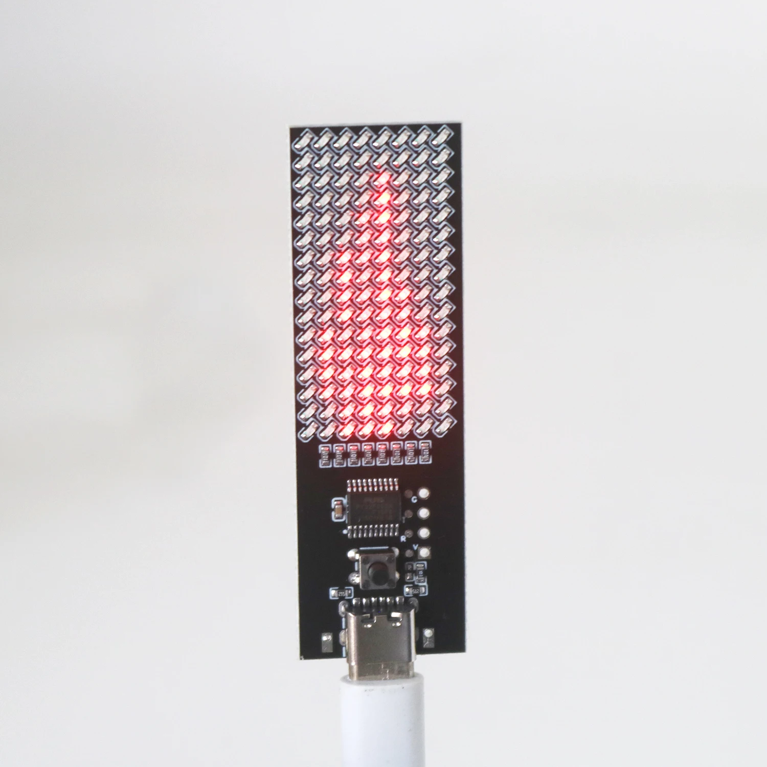Electronic Flame Cyber Candle - 8x16 LED Matrix Display Light | USB-C Powered | Animated Visual Effects Mood Lighting