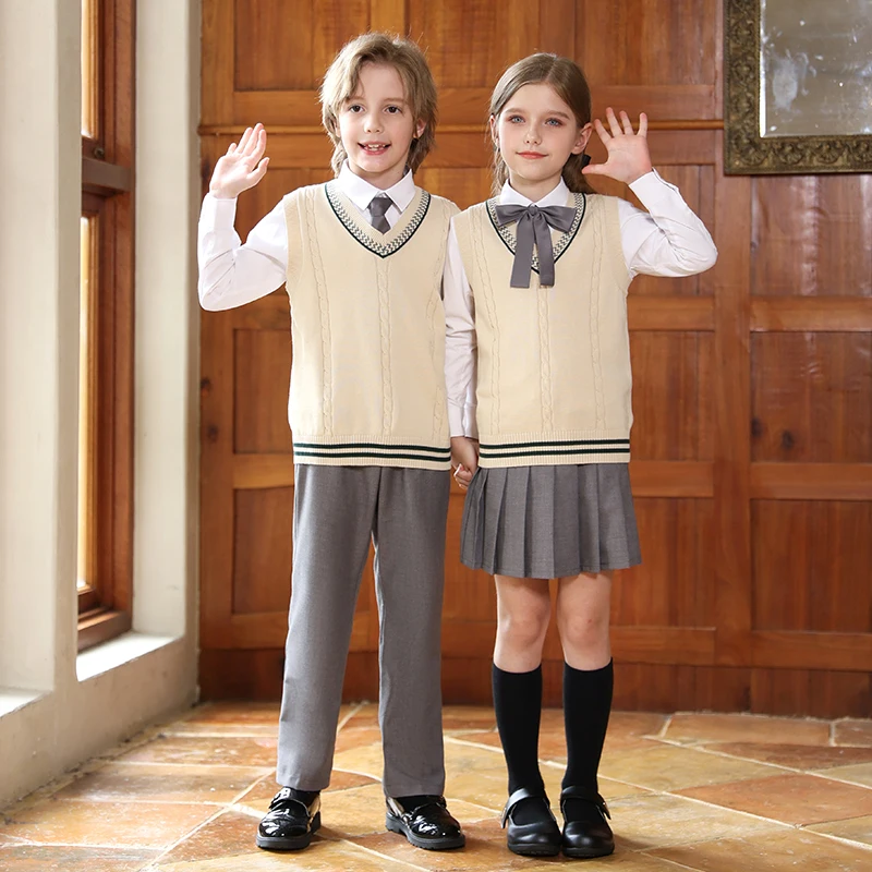 Children Formal Outfit Boys Girls Wedding Party Suit Set Kids School Uniform Anniversary Clothing Age 4 5 6 7 8 10 12 14 15 16 Y