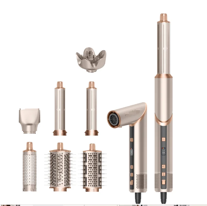 

Складной стайлер с горячим воздухом 8-в-1 — ионная расческа для фена с 3 настройками нагрева для выпрямления объема локонов