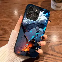 Jujutsu Kaisen Phone Case for iPhone 13 15ProMax 14 11 12 Pro Max Mini 8 7 Plus SE2020 XS Max X XR Matte Black Cover