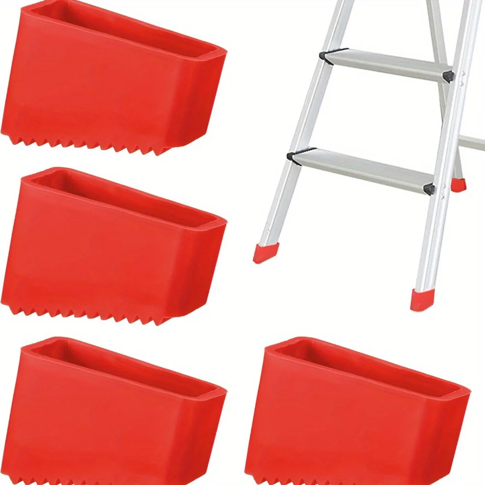 4Pcs Step Ladder Feet Covers Versatile Ladder Leg Covers Non-Skid Ladder Pads Rubber Foot Pad Insulating Foot Sleeve