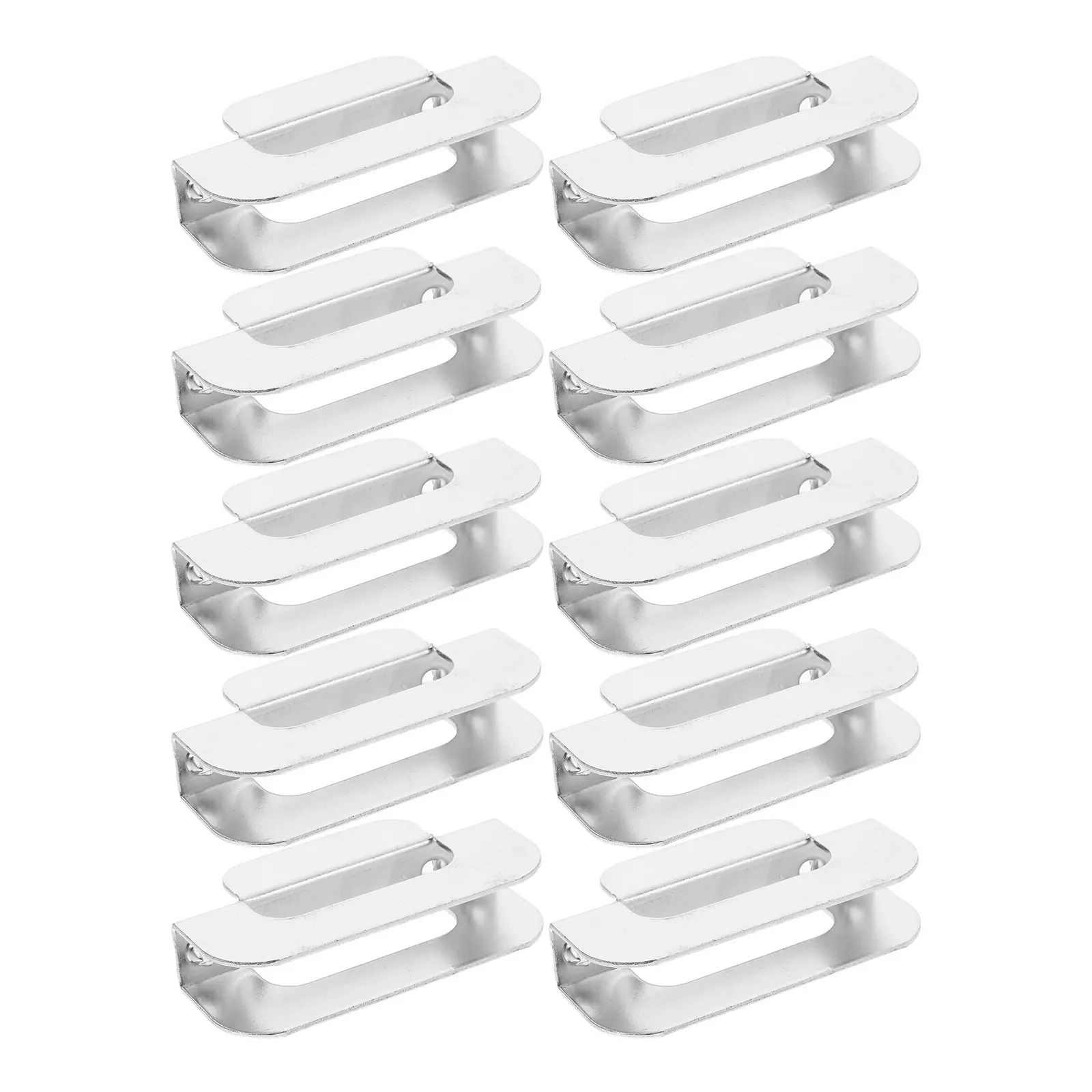 

10Pcs H-Shaped Slot Buckle Groove I-Beam Cover Iron Brackets for Wooden Board Partitions Shelf Clip Support Panel Sheathing