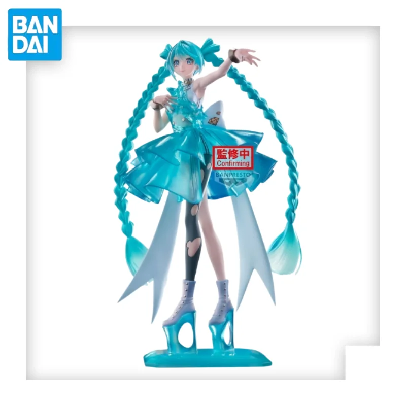 Figurine d'anime Hatsune Miku Original BANDAI EVOLVE Clearluxe Emerald Gem, modèle de jouet, cadeau pour collectionneurs, amateurs, décoration