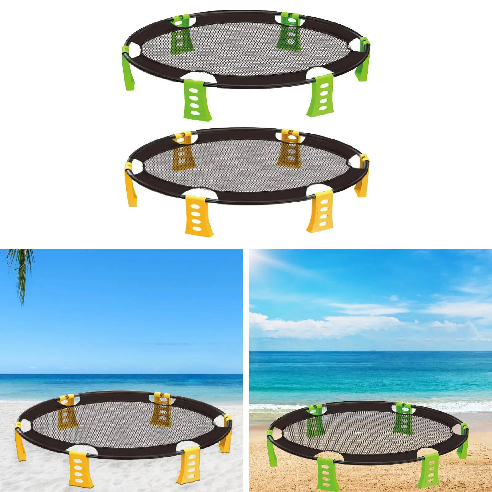Roundnet Game Set with 2 Balls and Carry Bag Party Portable Playing Round Net for Adults Kids Beginners Family Players Yard
