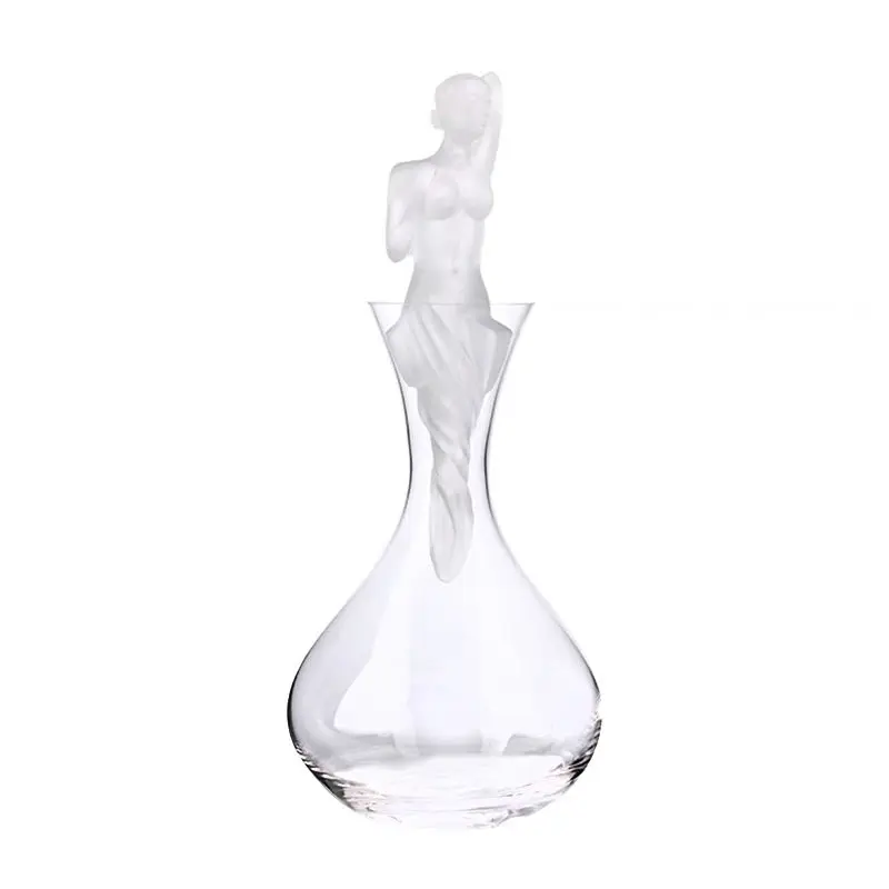 Decanter Crystal Glass Wine Dispenser Aphrodite Sculpture Ornament