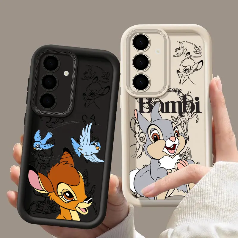 Bambi Fundas For Samsung Galaxy S26 S25 S24 S23 S22 Plus S21 Ultra S20 FE Case S26Plus S26Ultra Phone Back Cover Cartoon Disney
