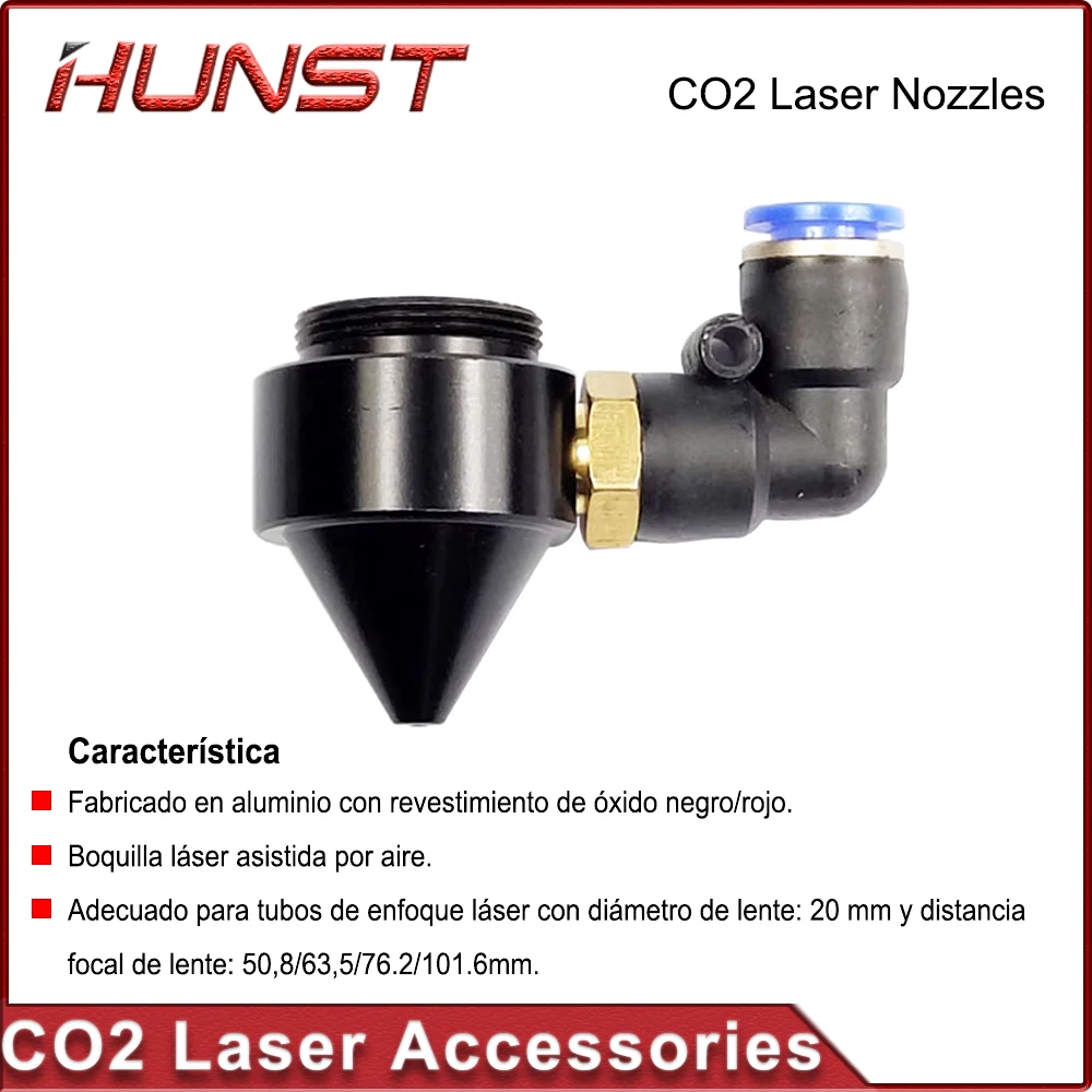 HUNST Co2 Laser Air Nozzle for Dia.20 FL50.8mm Focus Lens for Laser Head at CO2 Laser Cutting Machine