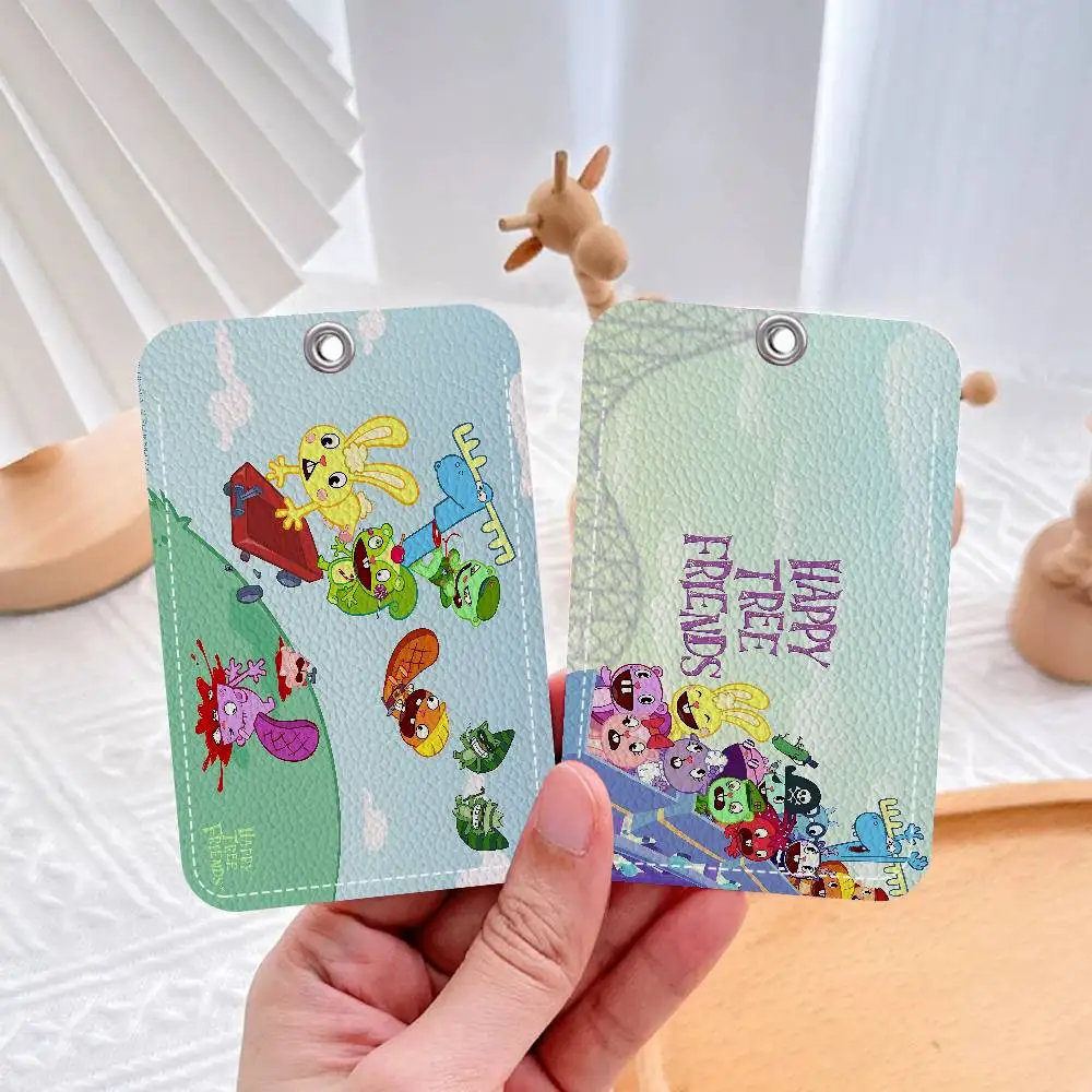 

Happy Tree Friends 1pc INS Creative Cartoon Student Campus Card Holder For Meal Card, Bus Card, Work Card, Etc