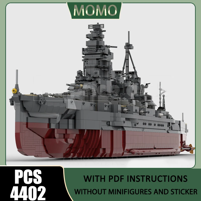 Japanese Navy Firepower Ship Model Moc Building Blocks Battleship Kongo Model Technology Brick Assembly Construction Toys Gift