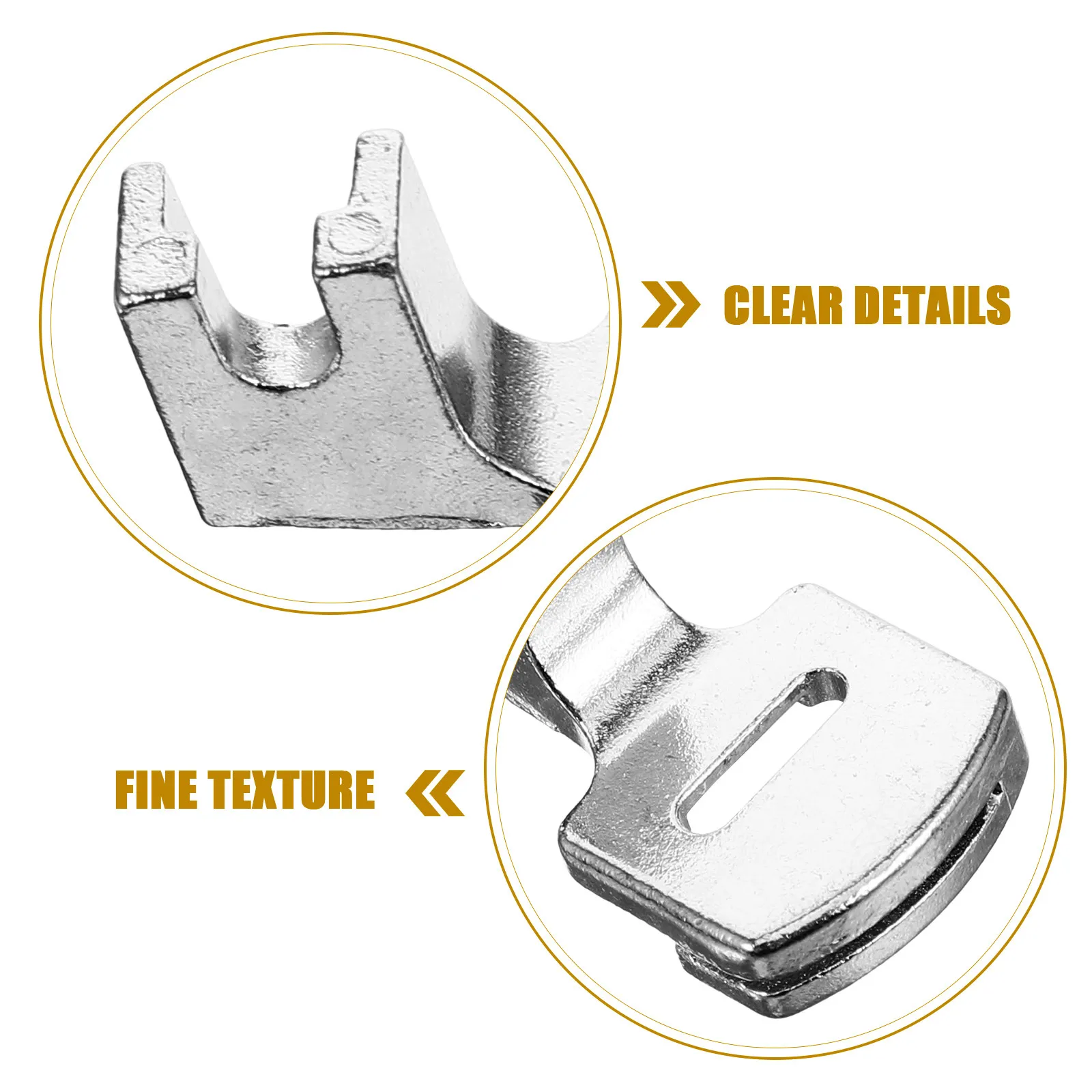 Silver Hard Metal Straight Stitch Presser Foot for Low-Shank Sewing Machines – Easy to Install & Multi-Function