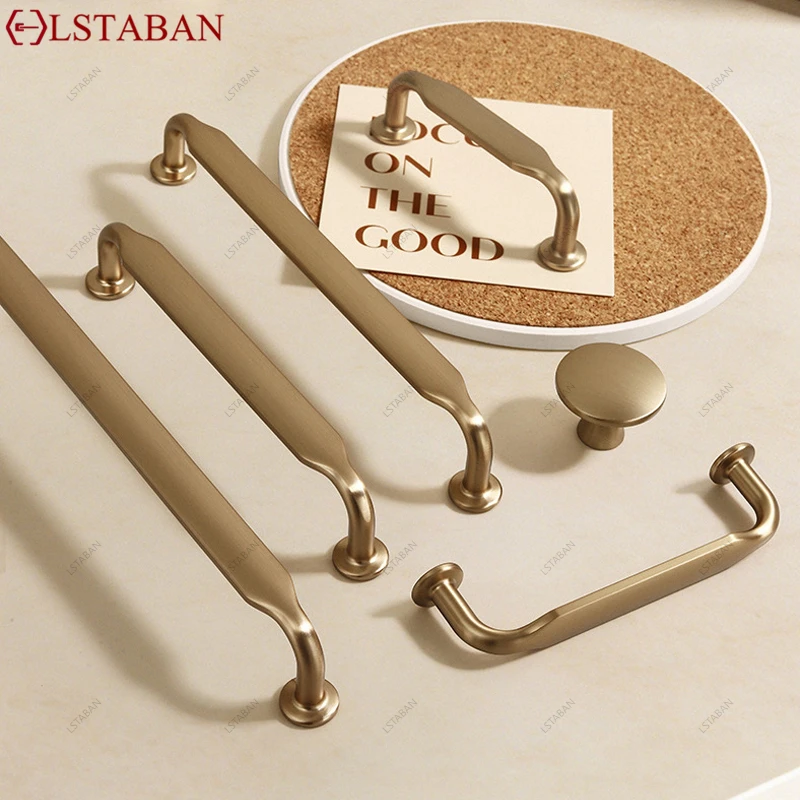Champagne Gold Zinc Alloy Kitchen Cabinet Door Handle Nordic Cupboard Wardrobe Drawer Pull Entryway Wine Cabinet Long Door Knob