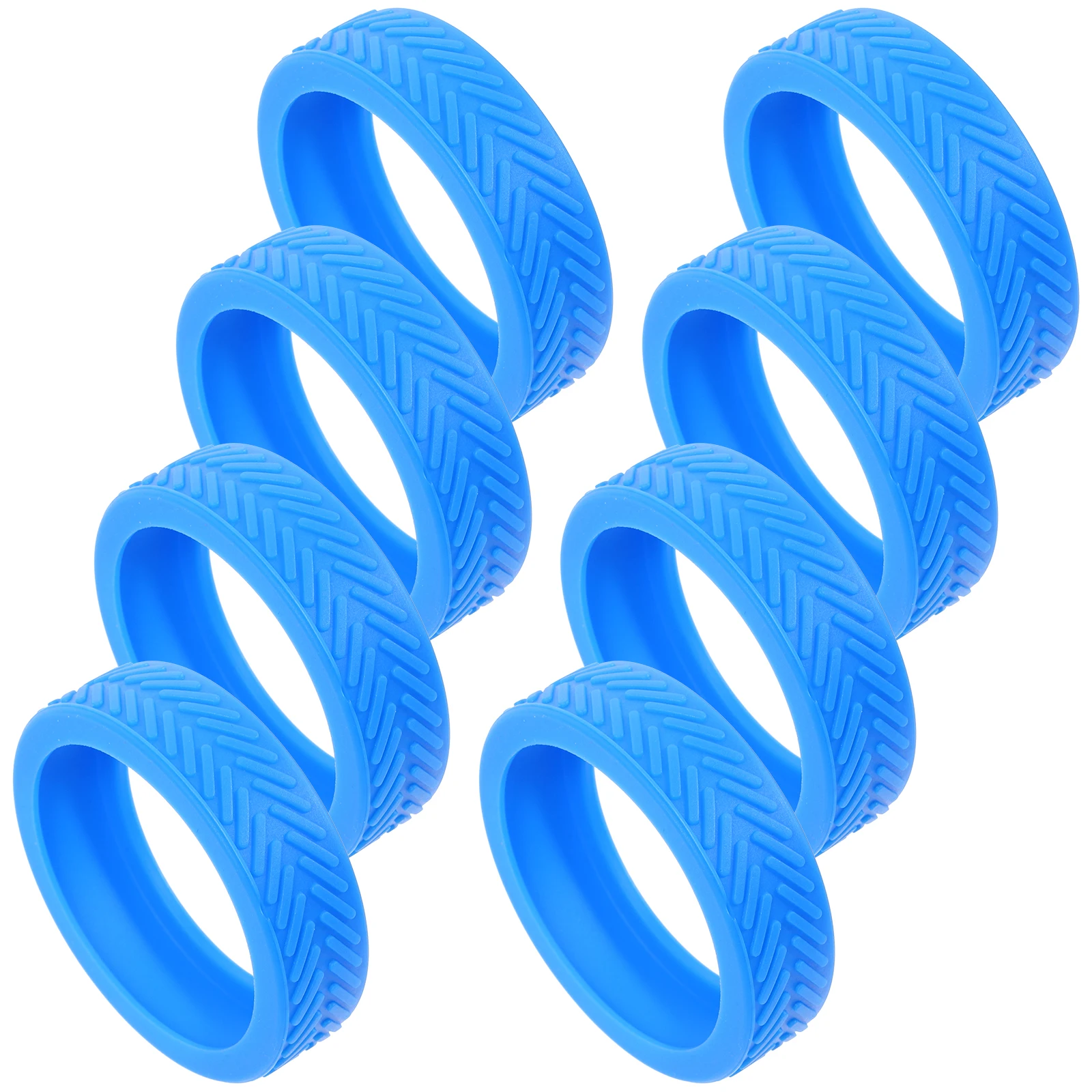 8 قطعة حقيبة سيليكون يغطي الأمتعة عجلة يغطي حقيبة عجلة حماة سيليكون مساعد العجلات قدم قبعات