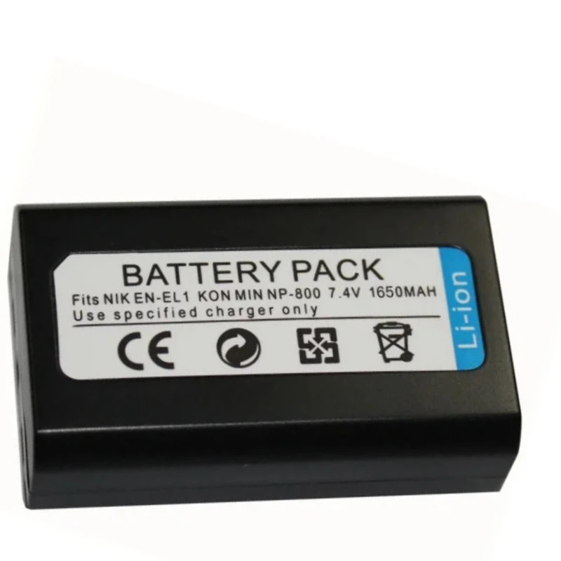 1650mAh Battery EN-EL1 ENEL1 EN EL1 Battery and Charger for Nikon CoolPix 4300 5400 8700 500 775 880 885 990 995 Bateria