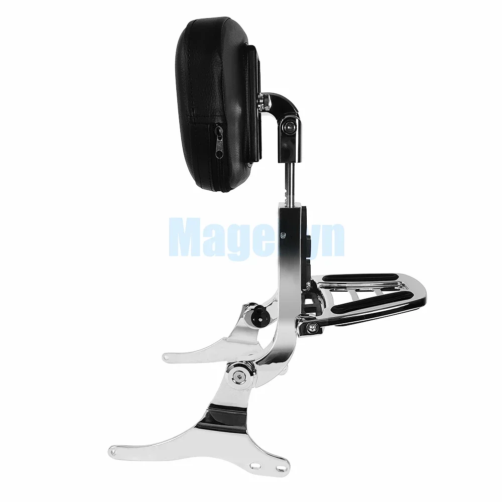 Passenger Folding Backrest Sissy Bar Sissybar Back rest for Harley 1997-2008 Road King Street Glide Electra Ultra Touring CVO