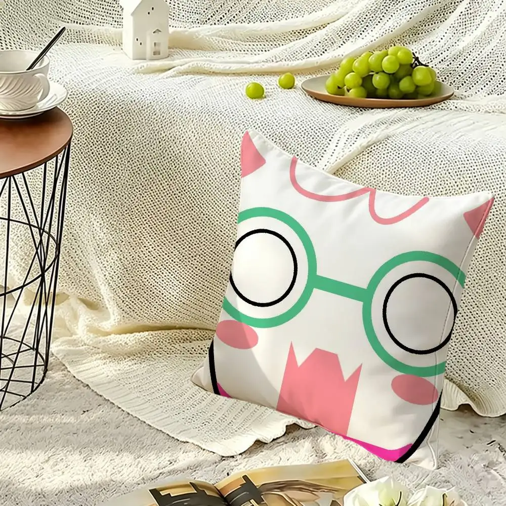 C-Cute Full Face Icon D-Deltarune Square Double-Sided printed Pillow Case Bedroom Bedside Pillow Sofa Cushion Cover