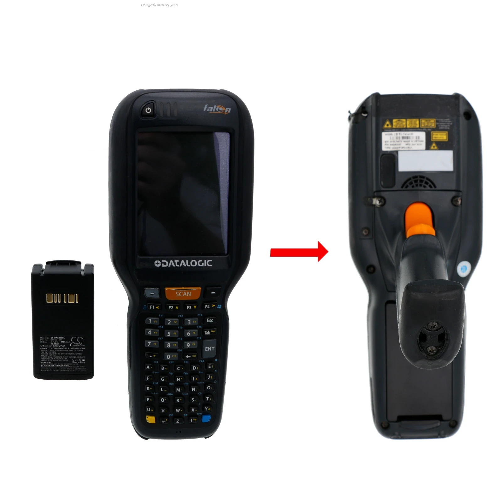 Replacement 3.7V 4400mAh/5200mAh/6800mAh Barcode Scanner Battery BT-26 94ACC1386 BT-0016 for Datalogic Falcon X3 X4 X3+ X3 Plus