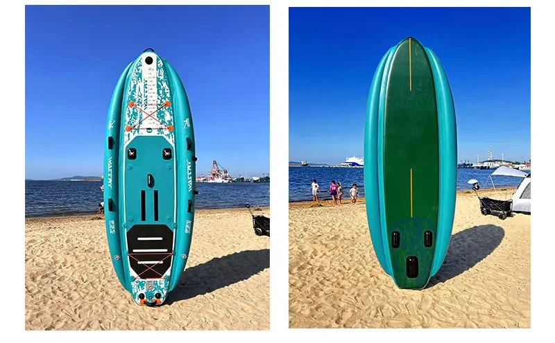 Inflatable Fishing Kayak Large Paddle Board Water Sport Boat Floating Dock with Fishing Accessories