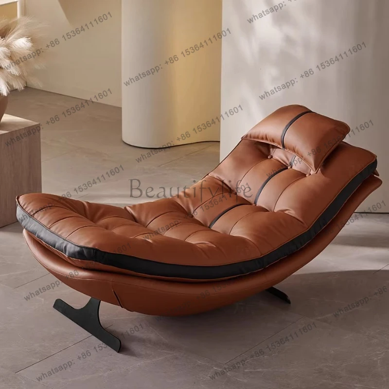 

Italian minimalist designer creative recliner modern simple living room leisure chair