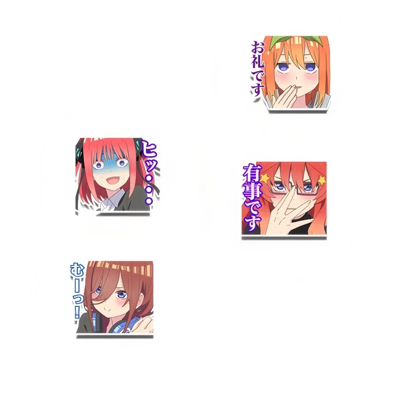 The Quintessential Quintuplets Nakano Ichika Nakano Nino Sticker High Color Value Anime Cartoon DIY Exquisite Decorative Sticker - view 4