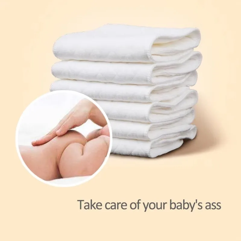 2/5/Pieces Of Three-Layer/Six-Layer Eco-Cotton Diapers For Babies, Cotton Diapers, Rewashable, Absorbent And Breathable, 32*12cm