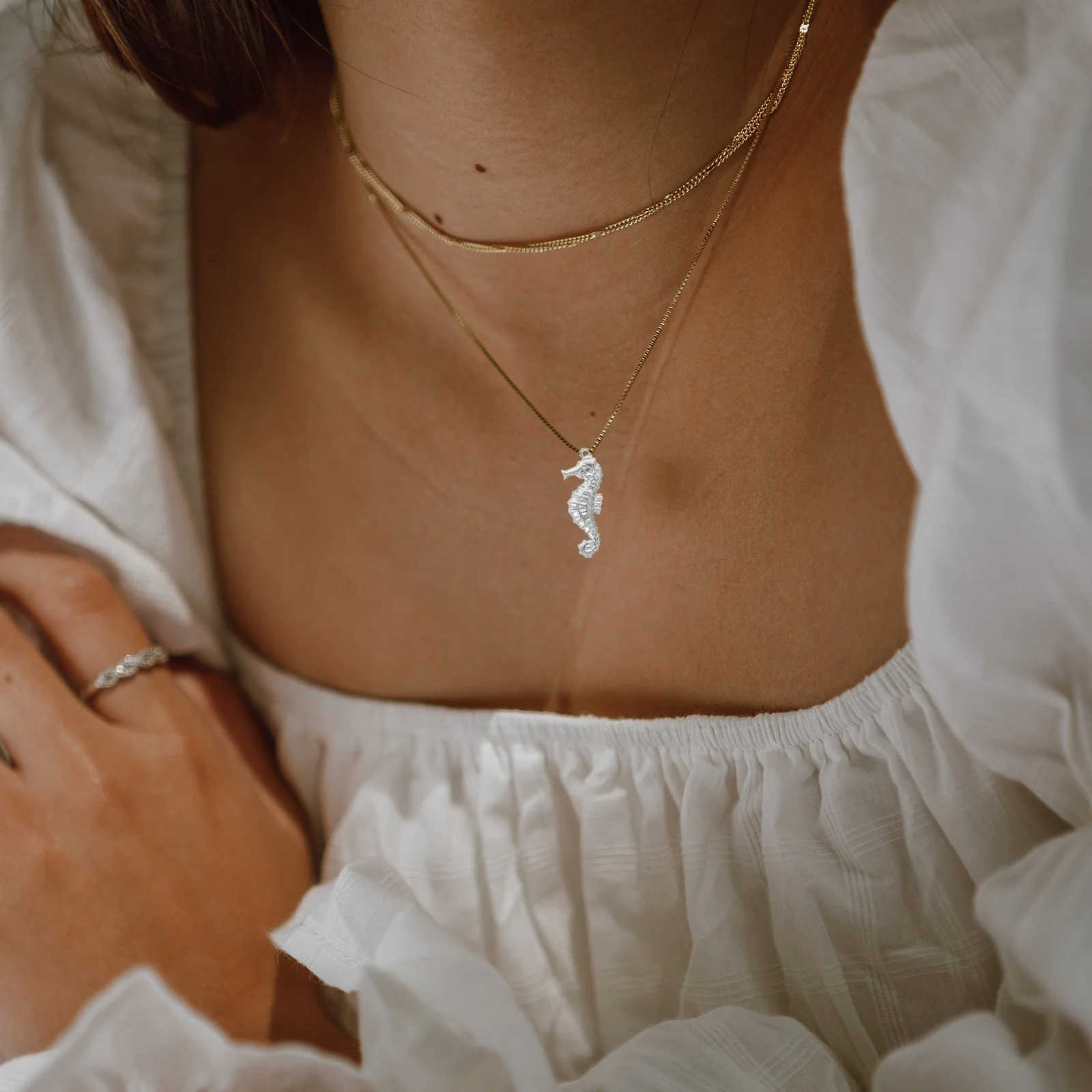 

50Pcs Sea Horse Pendant Charms Stainless Animal Jewelry Supplies DIY Necklace Bracelet Beach Jewelry