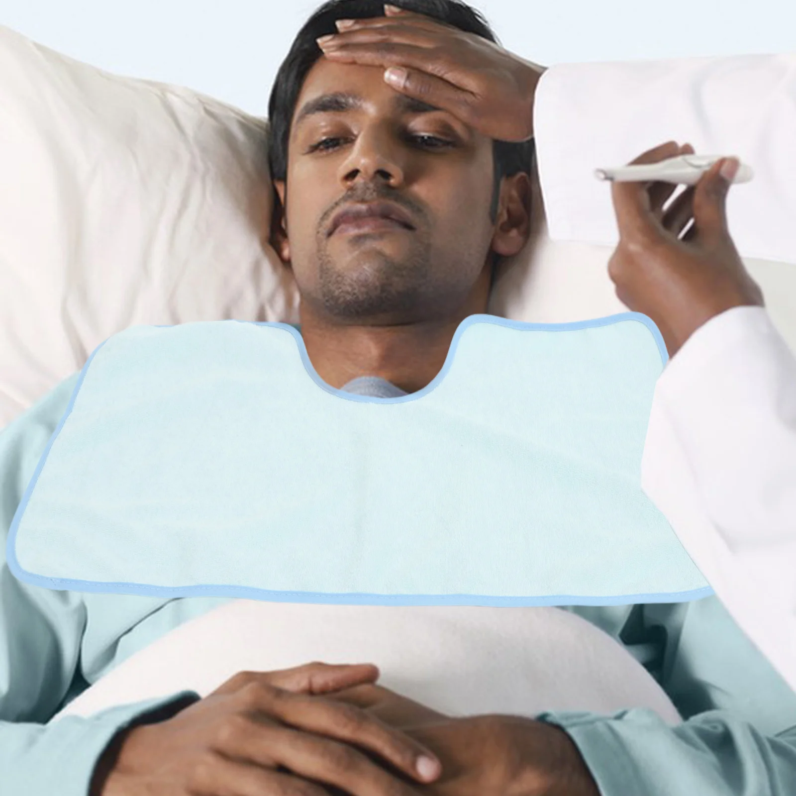 

Adult Bib Washable Reusable For Seniors Elderly Men Women Eating Protection Clothing Protector Lightweight Portable Dining