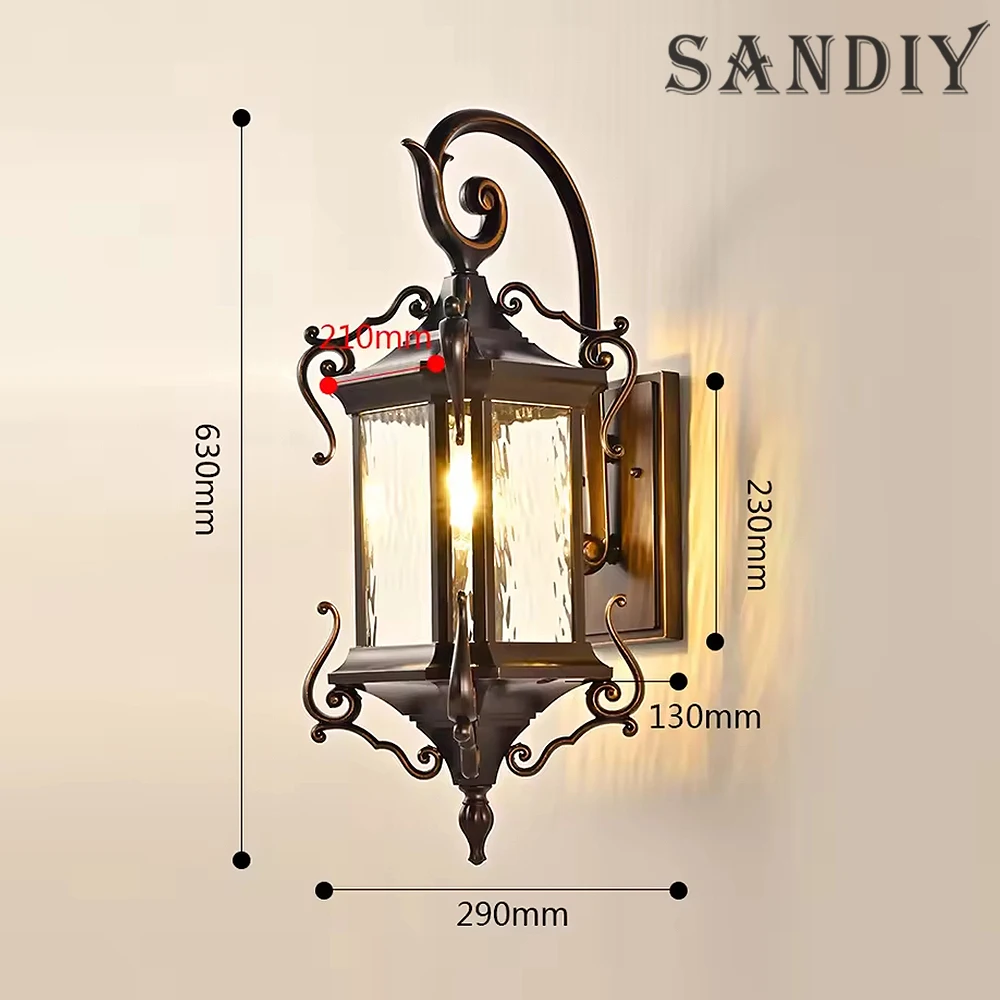 

Outdoor Wall Lanterns Waterproof Ip65 Europe Retro Light Garden Porch Patio Wall Lamp House Villa Sconce Led Outdoor Lighting