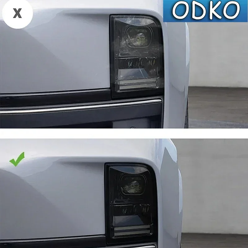 For Leading Ideal LiXiang L9 2022 2023 Car Headlight Tint Smoke Black Protective Film Protection Transparent TPU