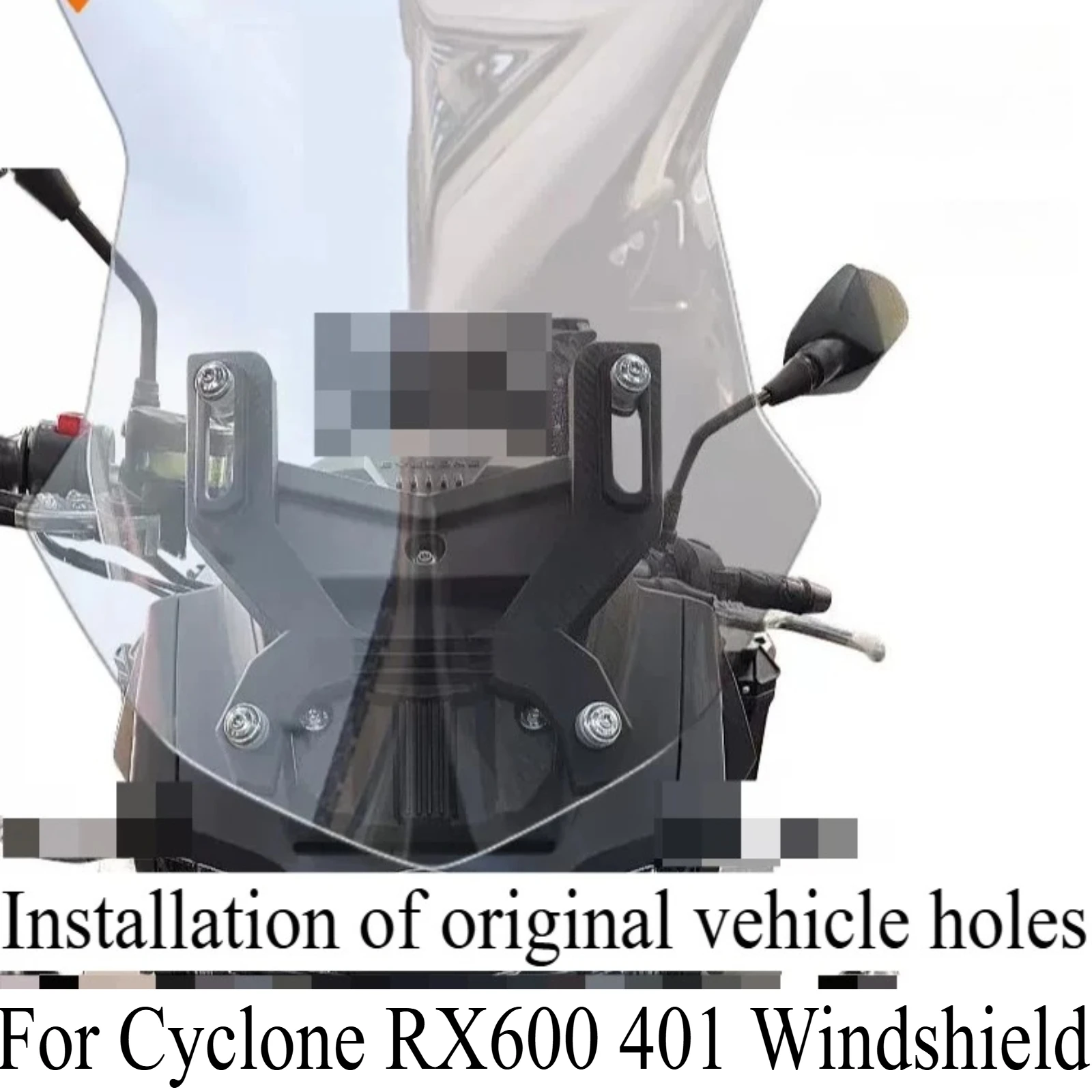 Motorcycle Modified Windshield Wind Deflector Heightened Windshield Front Glass Modification Accessories For Cyclone RX600 401