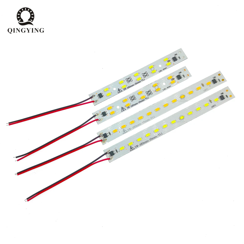 LED PCB Lights 5W 120mm 160mm AC220V SMD5730 Ciepła biel/biały 3000K 6500K Do kuchni pod szafką Twarda lampa stołowa DIY